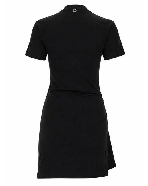 Rabanne Black Ring-Detail Mini Dress