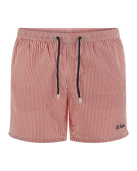 Mc2 Saint Barth Patmos Striped Beach Shorts in het Pink