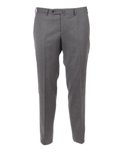 PT01 Gray Slim, Flat Front, Diagonal Pockets, Unfinished