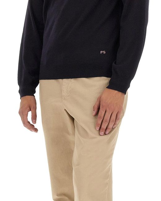 Paul Smith Blue Jersey With Logo for men