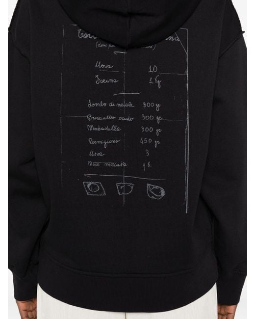 FEDERICO CINA Black Recipe Tortellino Hoodie