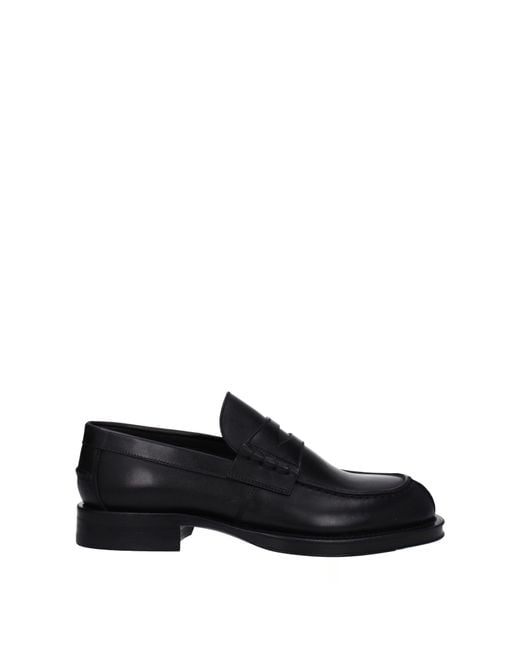 Lanvin Black Mocassini Meadley Skin for men