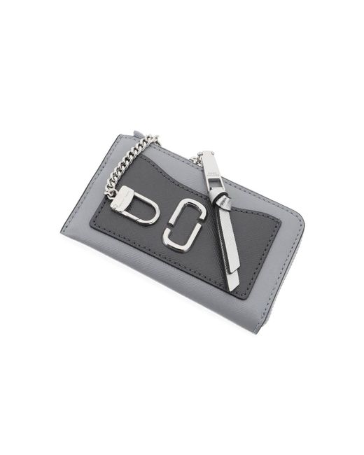 La instantánea de utilidad Top Zip Multi Wallet Marc Jacobs de color Gray