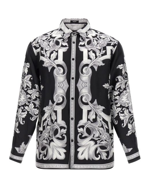 Versace 'architectural Barocco' Shirt in het Black voor heren
