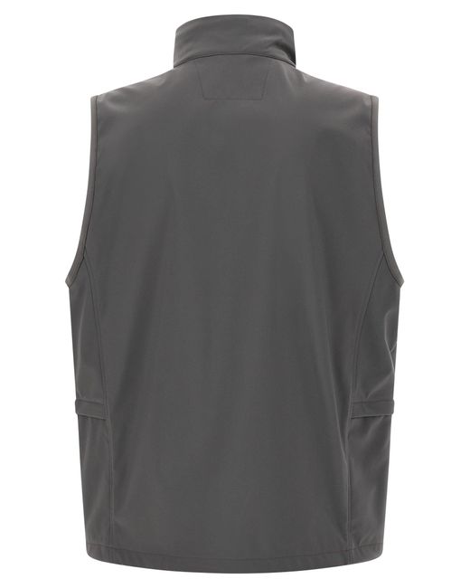C P Company Gray 'Cp Shell Hooded' Vest for men