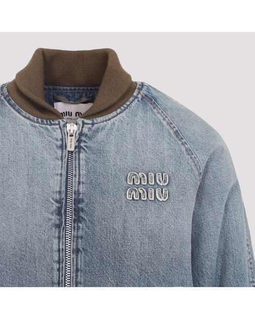 Miu Miu Blouson Jacket in het Blue