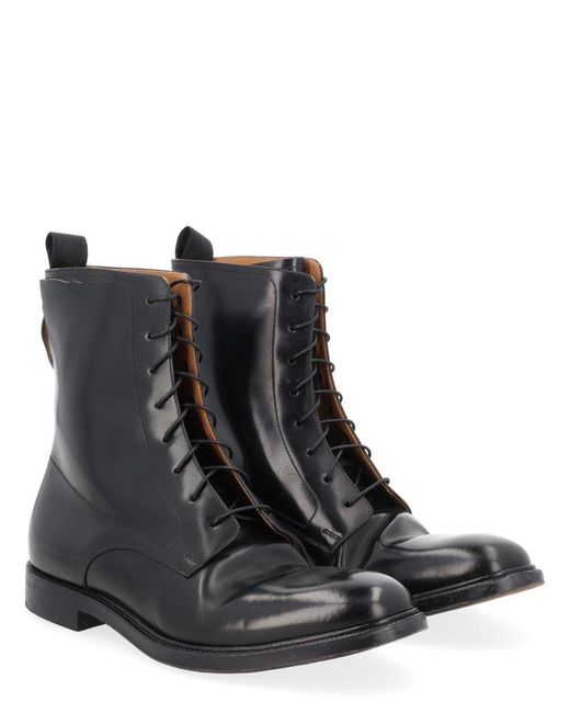 Maison Margiela Black Leather Boots for men