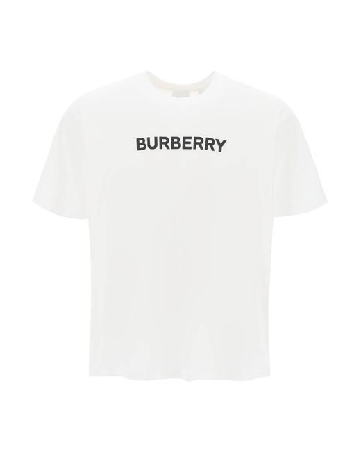 Burberry Harriston T -Shirt mit Logodruck in White für Herren