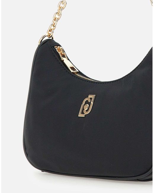 Liu Jo White Achala Black Crescent Umhängetasche