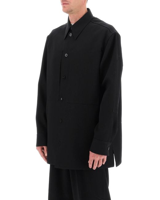 Wool Camisa Jil Sander de hombre de color Black