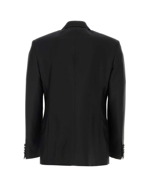 Burberry Black Wool Blend Blazer for men