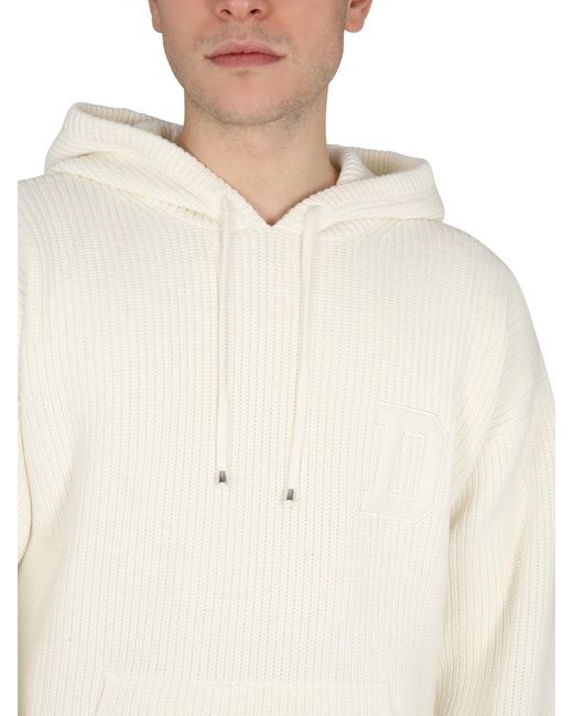 Drole de Monsieur White Hooded Shirt for men