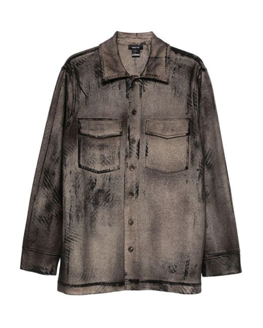 Avant Toi Gray Wool And Cashmere Blend Shirt