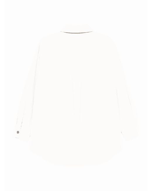 P.A.R.O.S.H. White Ninja Cotton Shirt Pocket