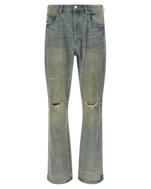 Purple Lila "P026 Dirty Fade Rip Boot"-Jeans in Gray für Herren