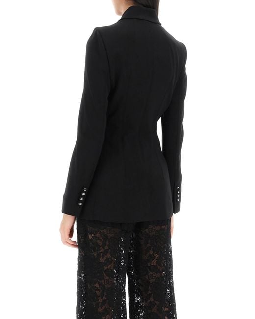 Dolce & Gabbana Turlington Jacket In Milano Stitch in het Black