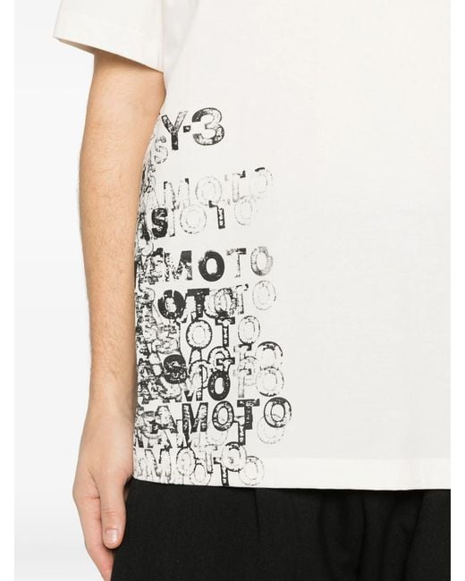 Y-3 White Gfx Ss Tee