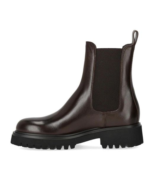 Guglielmo Rotta Black Worms Chocolate Chelsea Boot