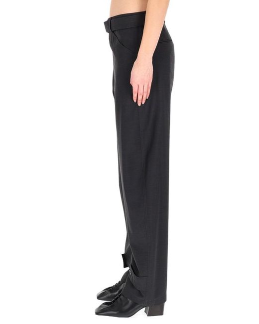Lemaire Black Curved Tailored Pants