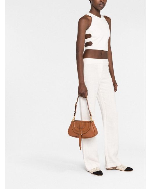 Chloé Brown Marcie Leather Shoulder Bag