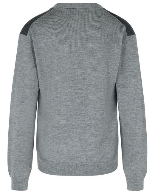 Lanvin Gray Wool Cardigan voor heren