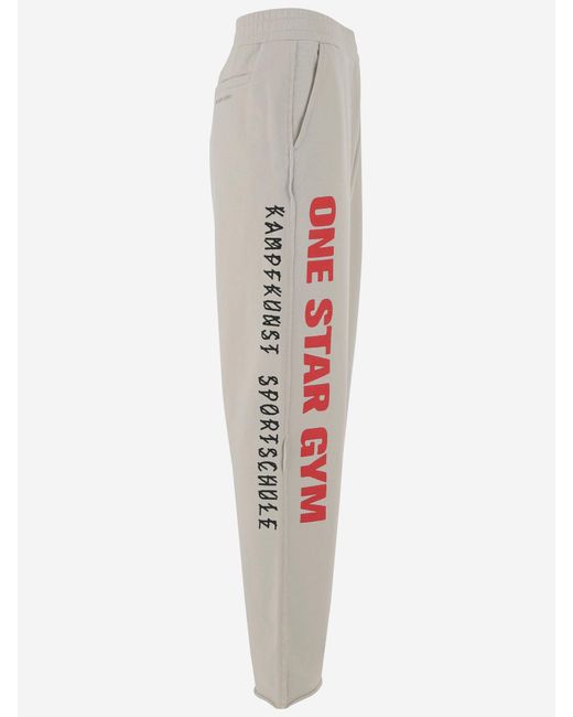44 Label Group Gray Cotton Gym Jogger Pants for men