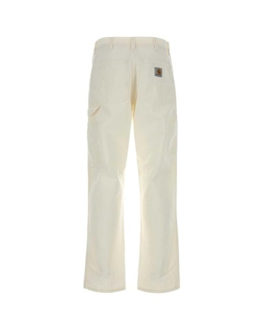 Carhartt White Flat Front Pants for men
