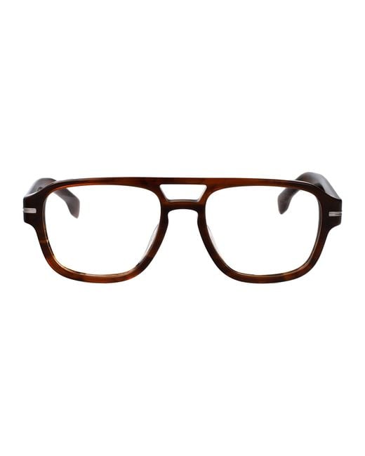 Boss Black Horn Acetate Glasses for men