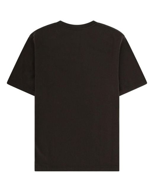 Maison Kitsuné Black T Shirt Con Logo