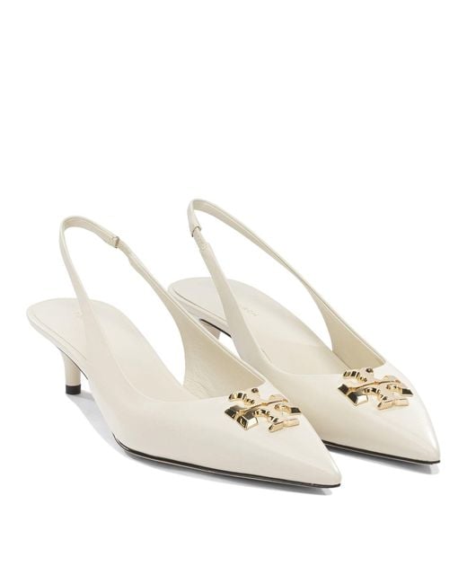 Tory Burch White Heeled Shoes