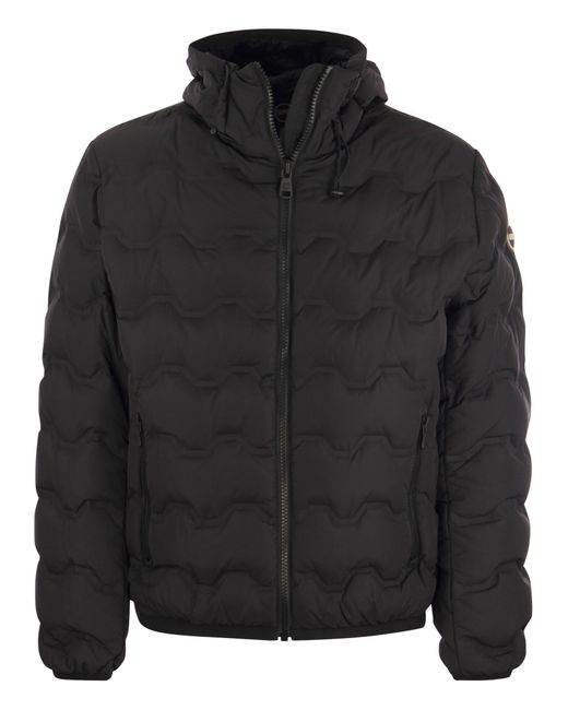 Colmar Black Uncommon Quilted Down Jacket With Hood for men