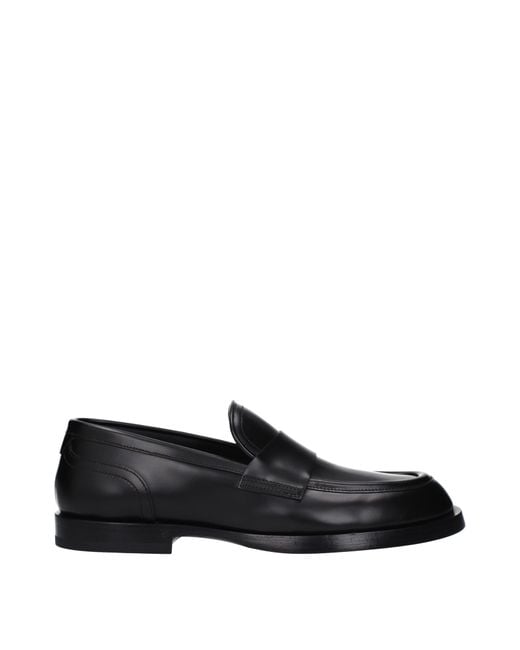 Dolce & Gabbana Black Dolce&Gabbana Mocassini Uomo Pelle Nero