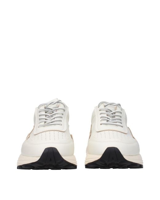 Buttero White Sneakers Uomo Pelle Bianco/Burro for men