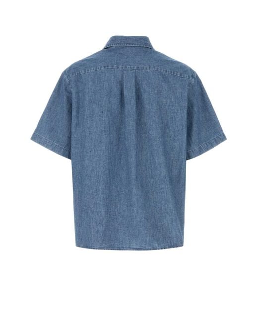 Valentino Garavani Blue Denim Shirt for men