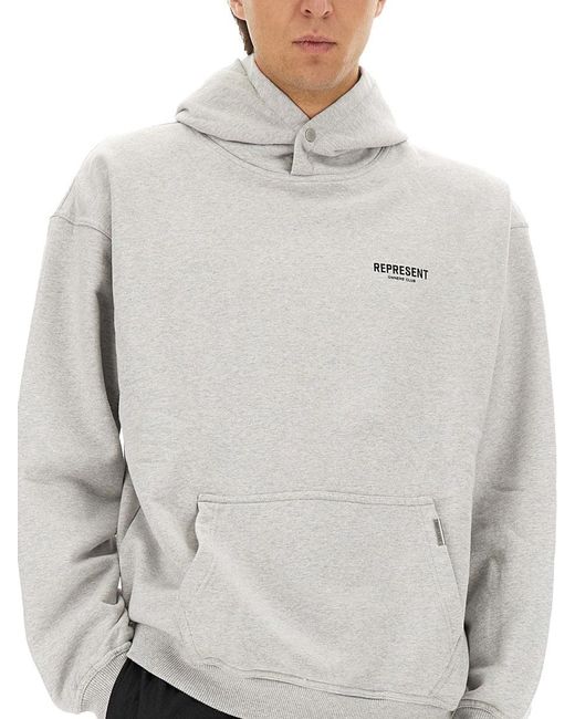 Represent Hoodie in Gray für Herren
