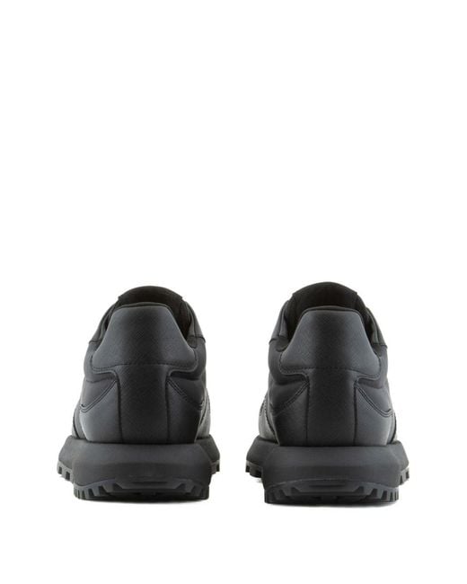 Emporio Armani Black Logo Sneakers for men