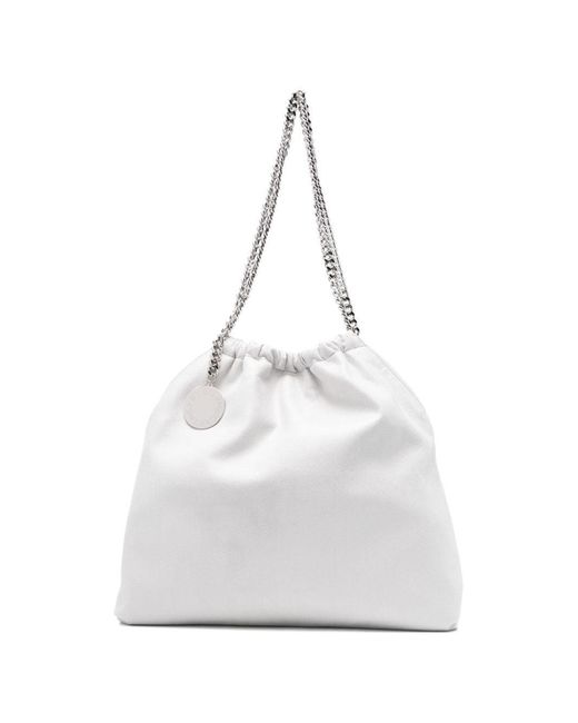 Stella McCartney White Falabella Drawstring Medium Tote