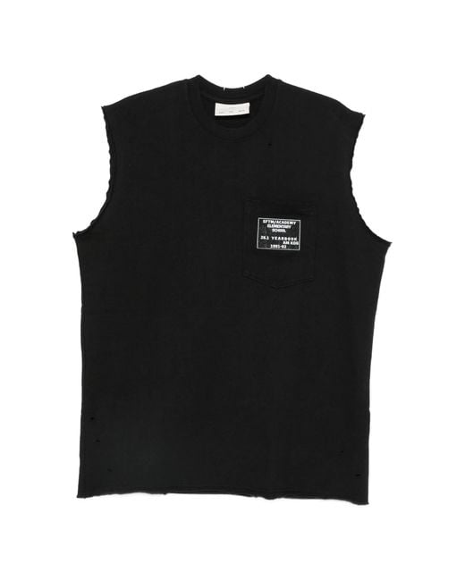 Song For The Mute Black 'Sftm Academy' Sleeveless Tee