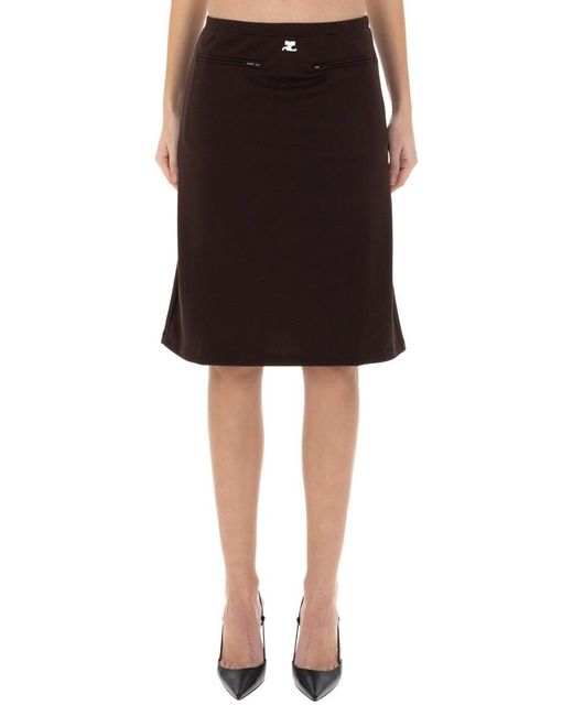 Courreges Brown Polyester Skirt