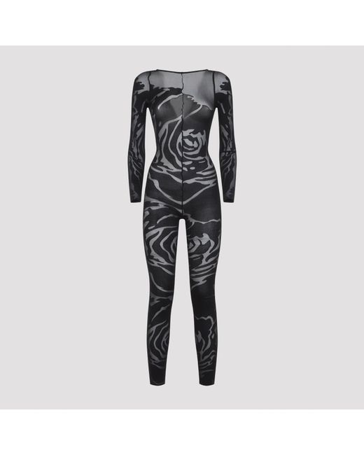Wolford Black Rose Shadow Jumpsuit For