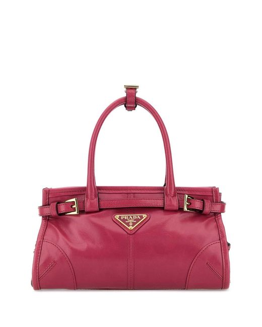 Prada Red Fuchsia Leather Mini Bonnie Handbag