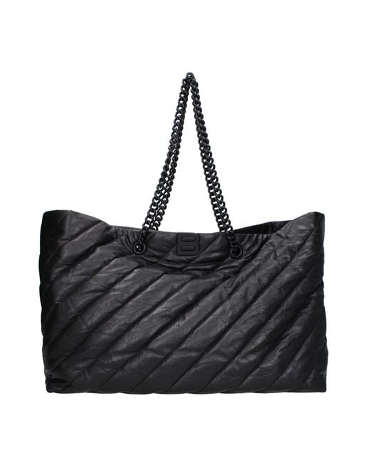 Balenciaga Schoudertassen Vrouwen Leer Zwart in het Black voor heren