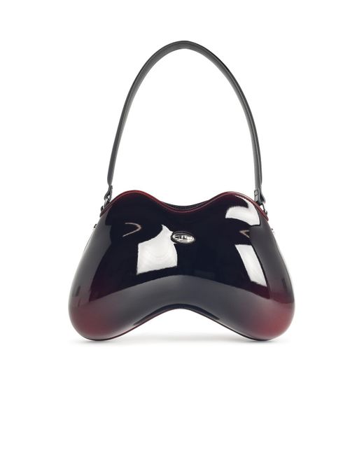 DIESEL Blue 'doppelte d' burgunderübergreifende PU -Tasche