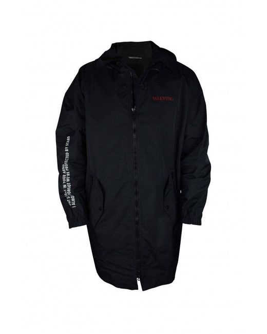 Valentino Garavani Blue Moon Print Waterproof Jacket