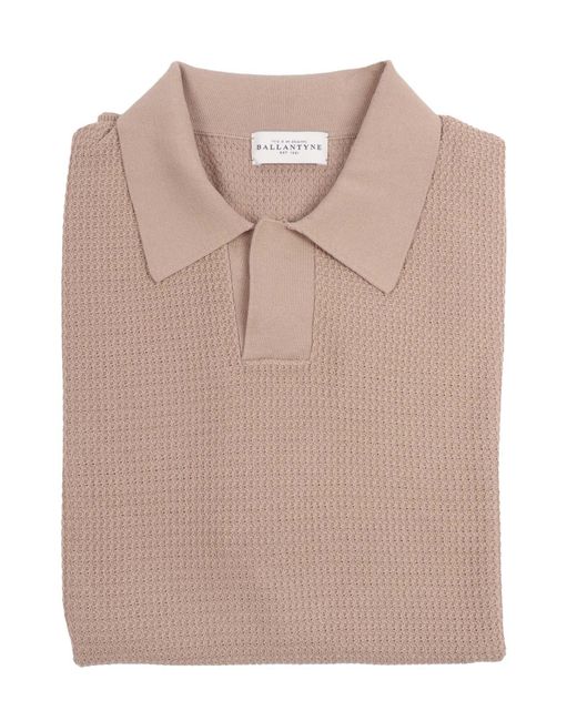 Ballantyne Natural Short Sleeve Polo