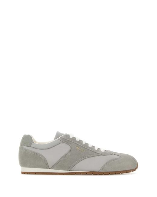 Prada Gray Solid Collection Sneakers