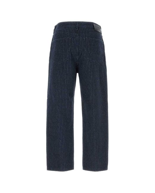 Fendi Blue Denim R. Stitching Allover for men