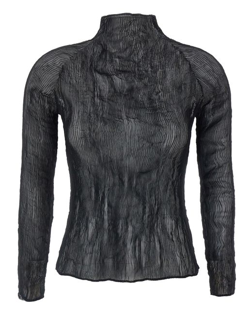 Issey Miyake Black 'Chiffon Twist 56' Pullover
