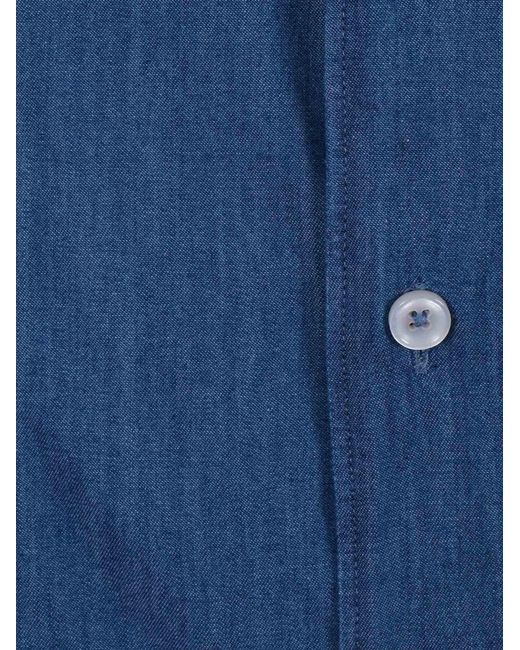 Xacus Blue Shirt Cotton for men