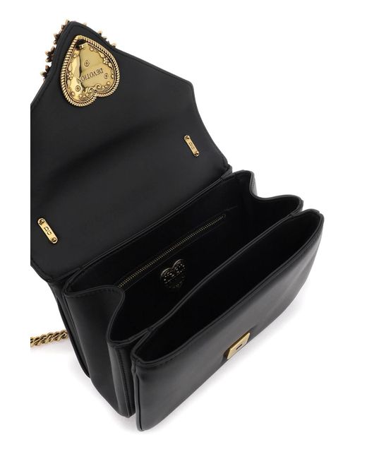 Borsa a spalla Devotion di Dolce & Gabbana in Black